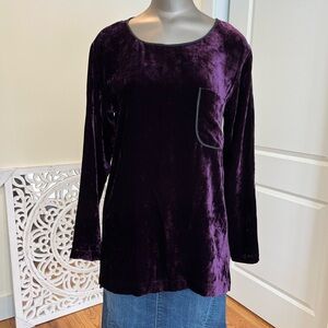 Theory purple velvet tunic. Small / Petit